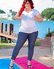 Yoga enthusiast Marcy Diamond loves a good stretching. Luckily for her, her boyfriend Juan is blessed with a big ol' dick and is more than happy